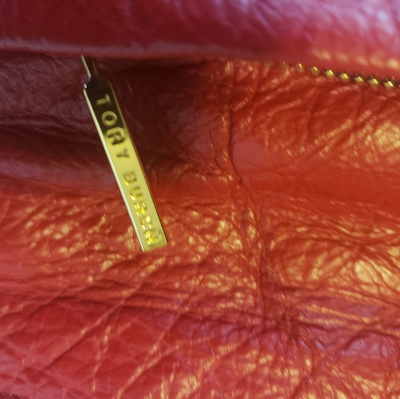 Red Tory Burch Reva Clutch/Shoulder Bag - Picture 5 of 6